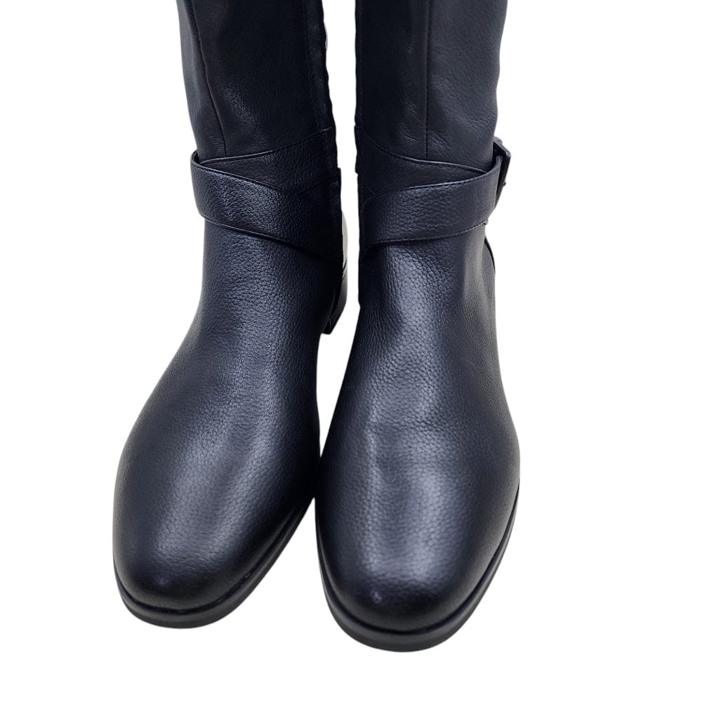 Kenneth Cole Women's Equestrian Branden Buckle Leather Boots - 10 - Picture 3 of 8